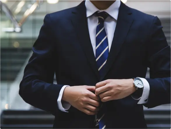 Toronto lawyer in a suit